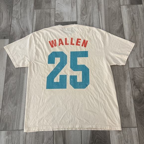 Morgan Wallen T Shirt Cream I'm The Problem Tour 2025 Miami Gardens Jersey 25 - Picture 8 of 8